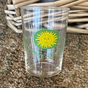 Germany Shot Glass with Green and Yellow Sun Design